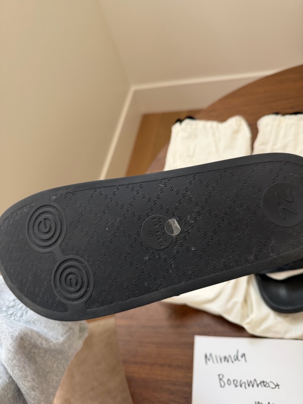 Gucci Embossed Slide Sandals - Picture 3 of 3